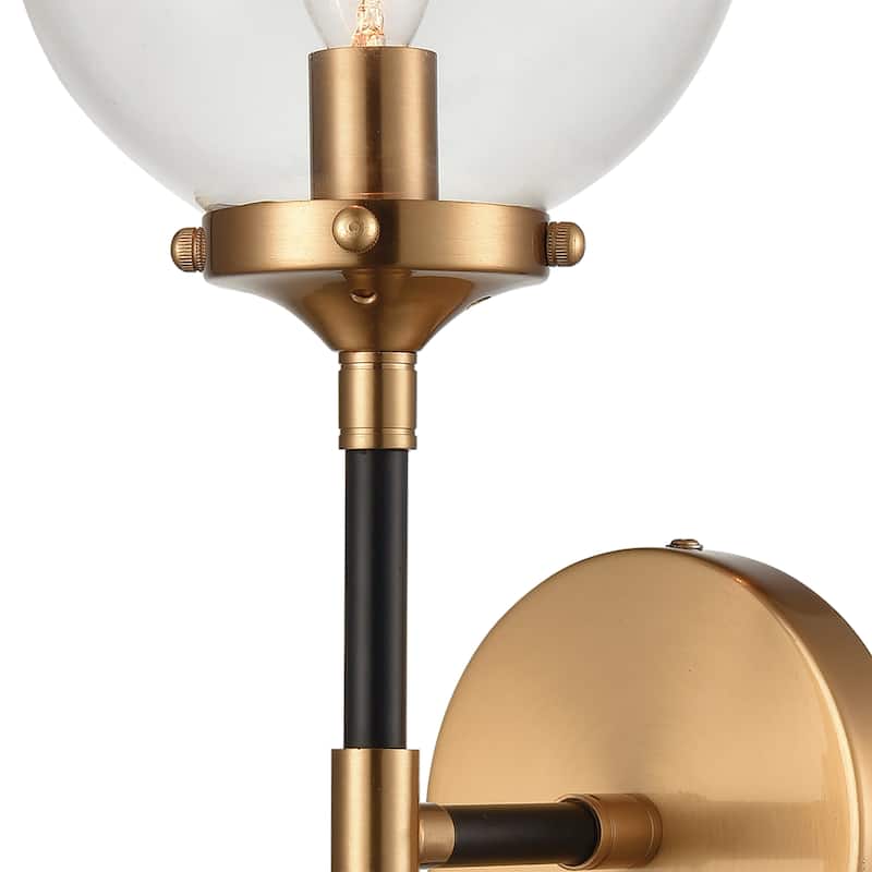 Boudreaux Metal and Glass Orb Sconce
