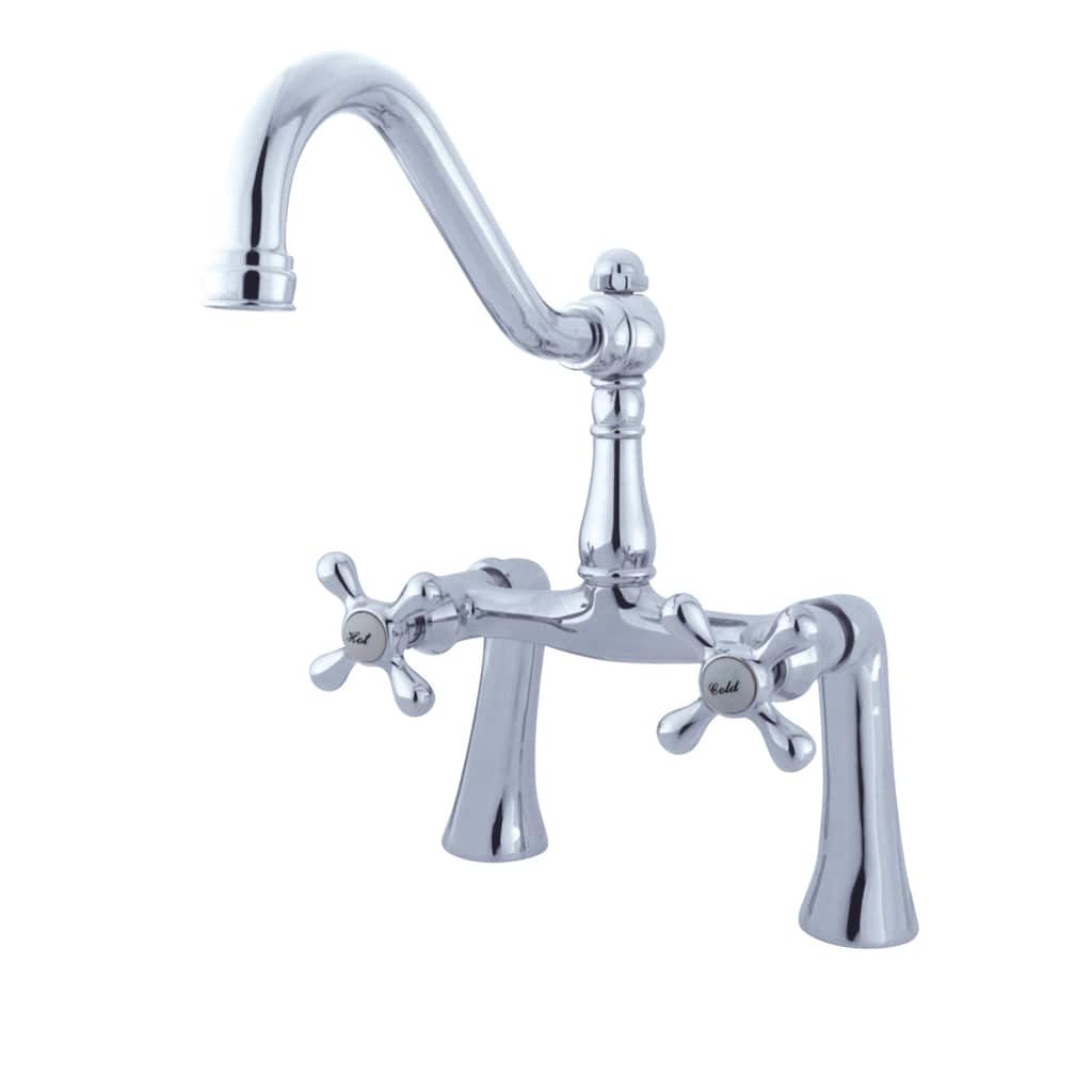 Kingston Brass Restoration 7 in. Center Deck Mount Clawfoot Tub Faucet