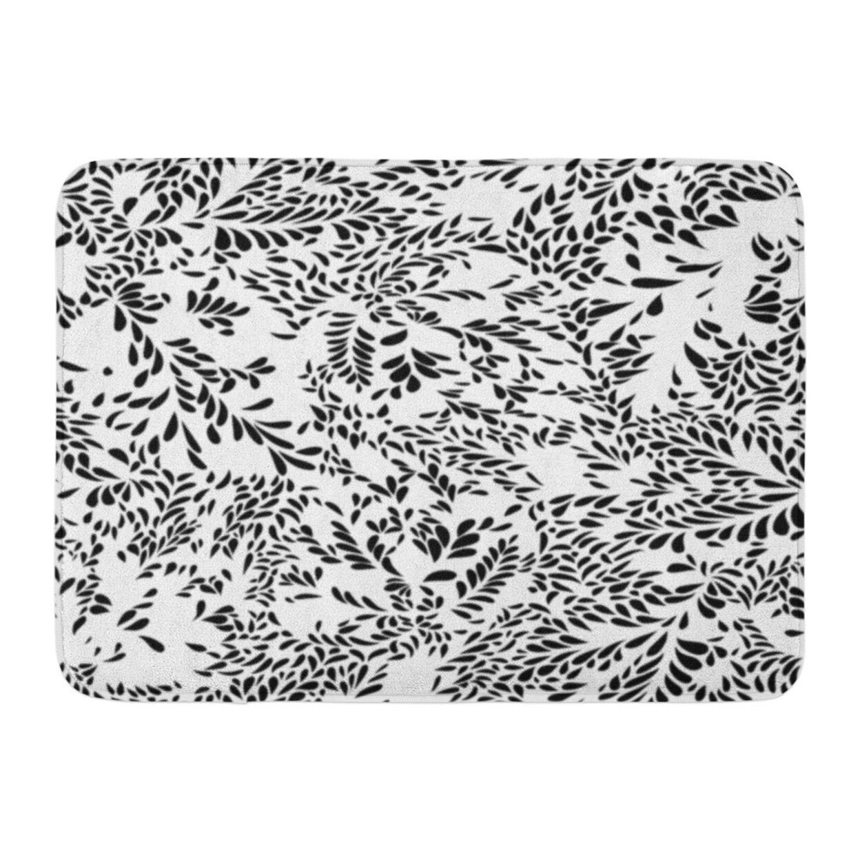 Shop Leaf Abstract Floral Pattern Leaves Swirl Geometric Plant Ornamental Silhouette Doormat Floor Rug Bath Mat 23 6x15 7 Multi On Sale Overstock 31780495
