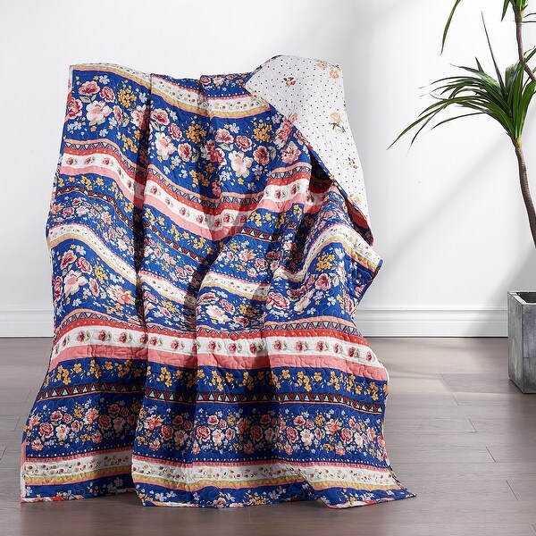 Greenland Home Fashions Marsha Cotton Rich Reversible Throw