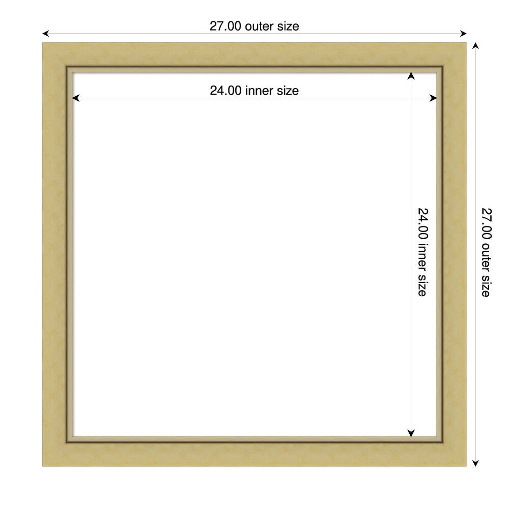 Amanti Art Landon Gold Narrow Framed Dry Erase Magnetic Board