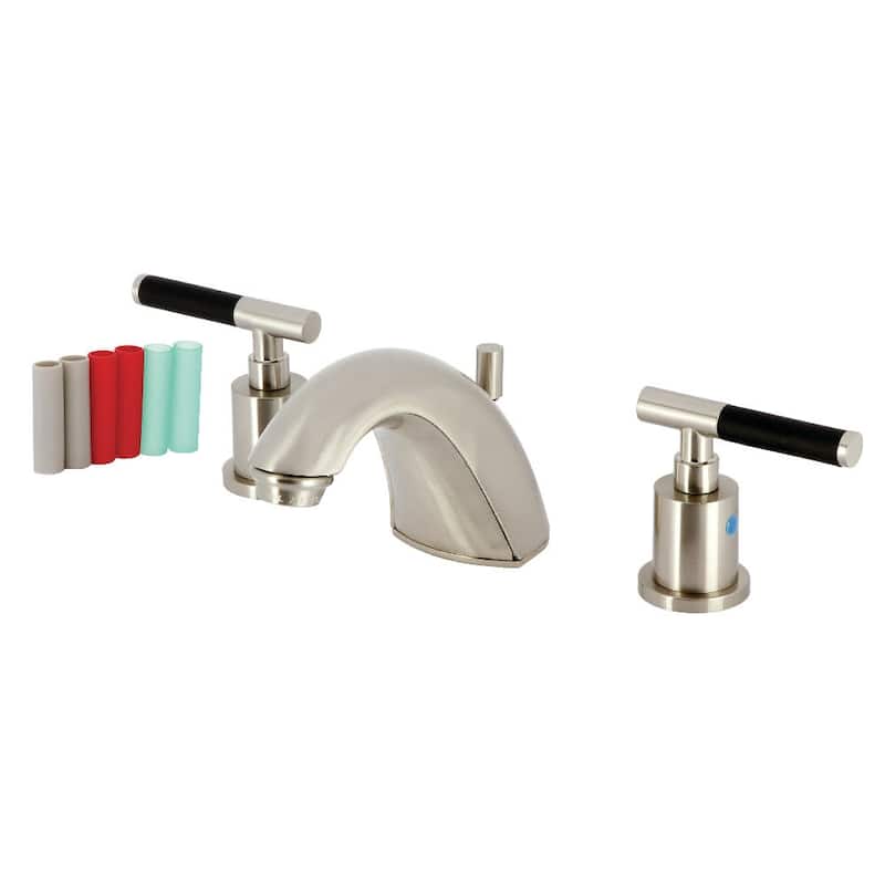 Kingston Brass FB895.CKL Kaiser 1.2 GPM Widespread Bathroom Faucet - Brushed Nickel