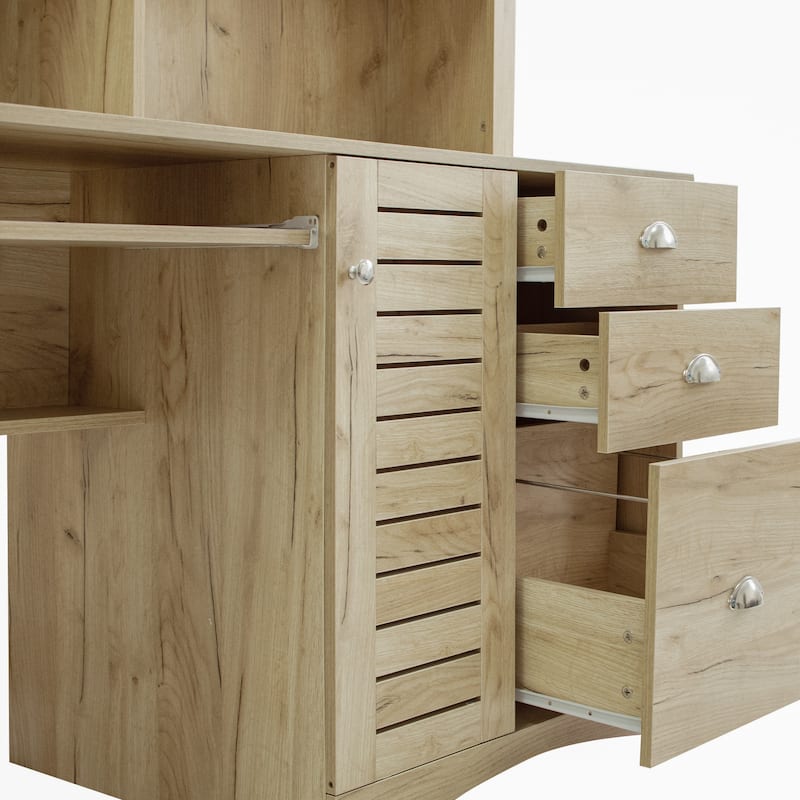 Nestfair Computer Desk with Shelves and Drawers