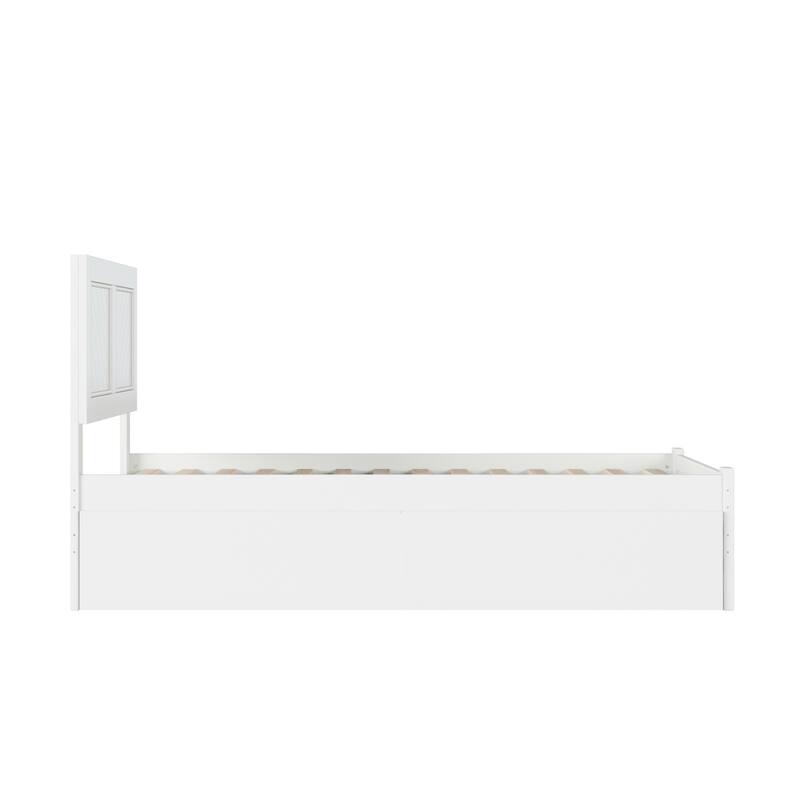 AFI Canyon Twin Platform Bed with Footboard & Storage Drawers in White
