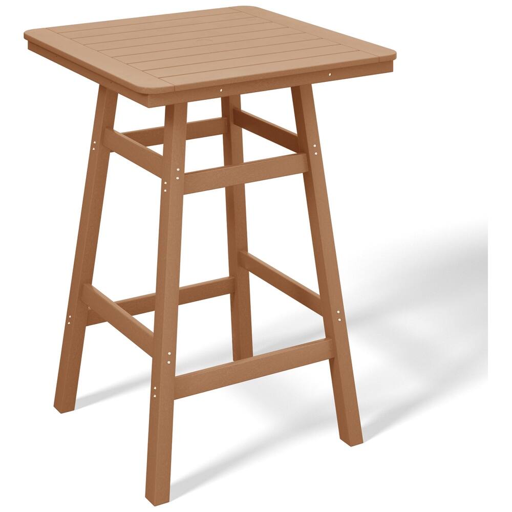 Laguna Hdpe All Weather Outdoor Patio 30" Square Bar Table