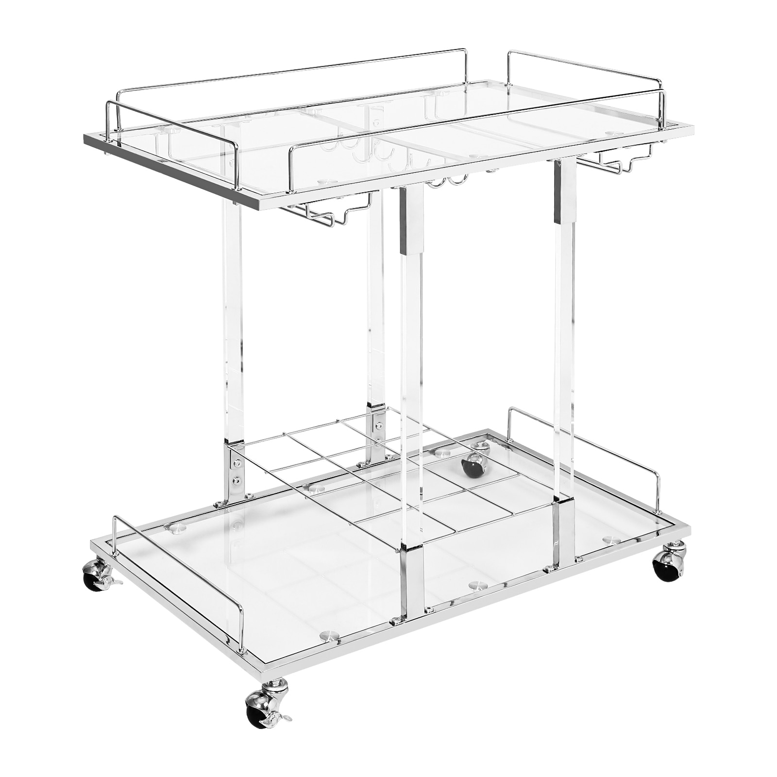 Metal Bar Cart Silver Bar Carts for the Home - Bed Bath & Beyond - 36148263