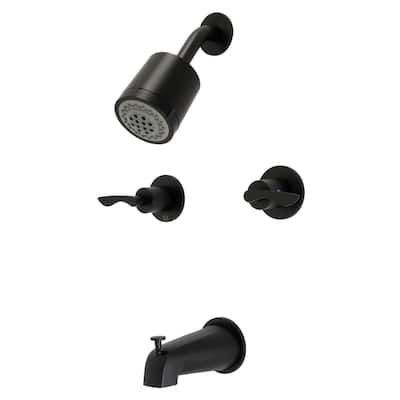 Kingston Brass Serena Two-Handle Tub and Shower Faucet