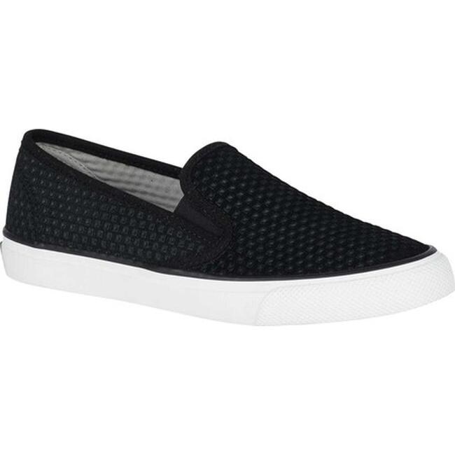 sperry women's black slip on
