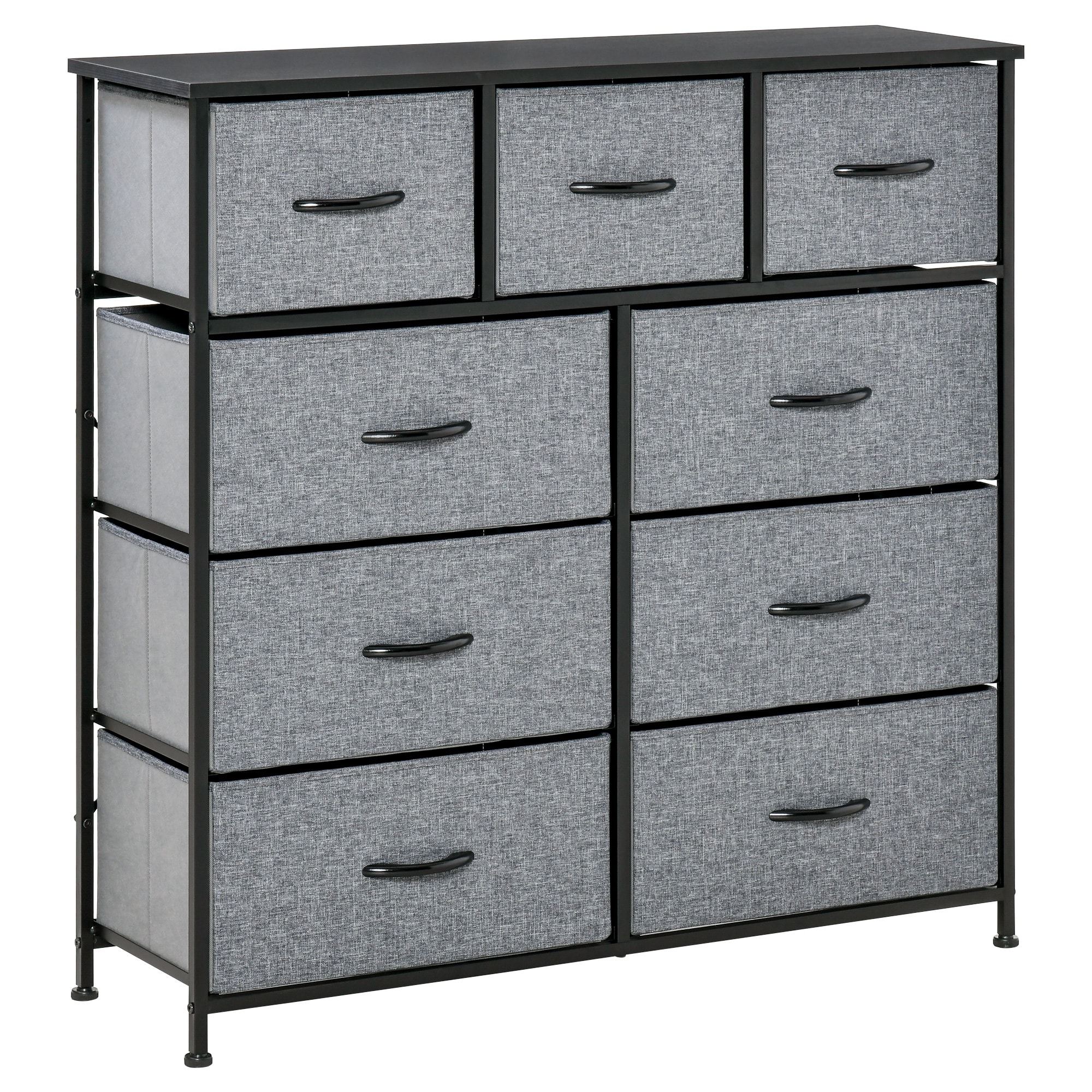 https://ak1.ostkcdn.com/images/products/is/images/direct/28b54a8d7b5633776b8cf6aeebe447e02ddf57a8/HOMCOM-9-Drawers-Storage-Chest-Dresser-Organizer-Unit-w--Steel-Frame%2C-Wood-Top%2C-Easy-Pull-Fabric-Bins%2C-for-Bedroom%2C-Hallway.jpg