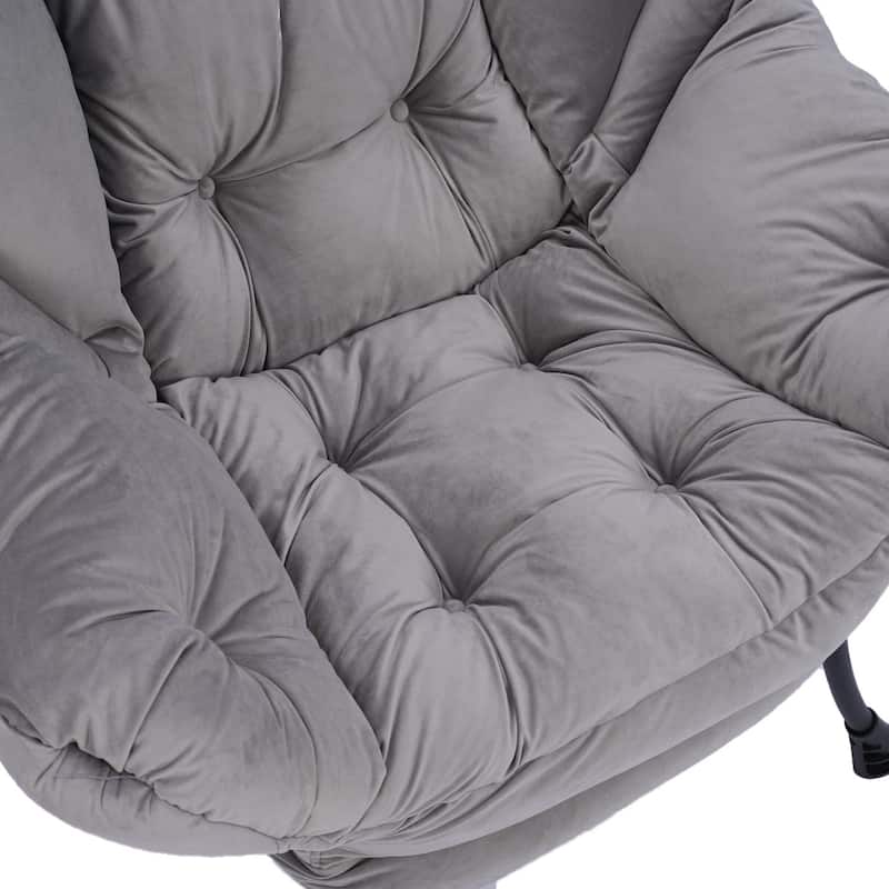 Modern Living Room Single Leisure Lounge Lazy Chair with Ottoman