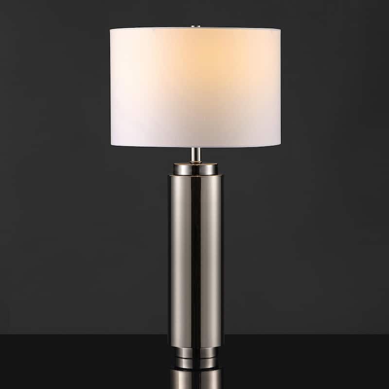 SAFAVIEH Couture Lighting 30-inch Terry Metal Pillar Table Lamp - 15 IN W x 15 IN D x 30 IN H