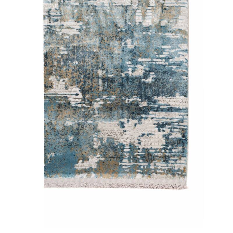 HomeRoots Abstract Contemporary Rectangle Area Rug