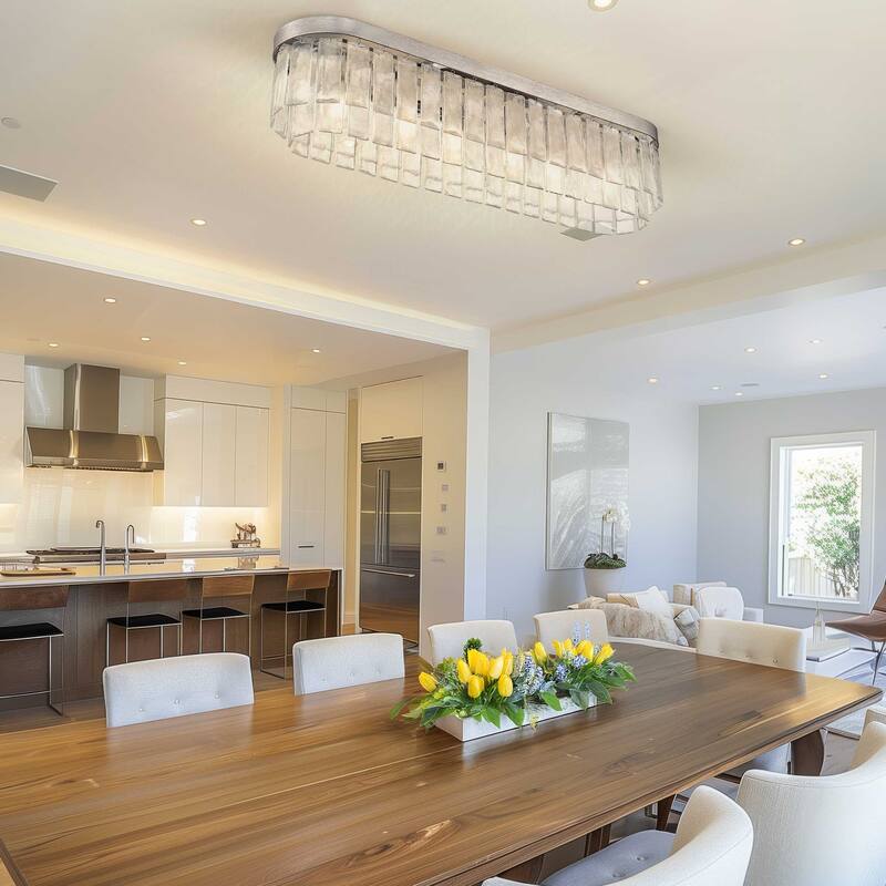 Golden Lighting Ciara 6-light Flush Mount in Peruvian Silver