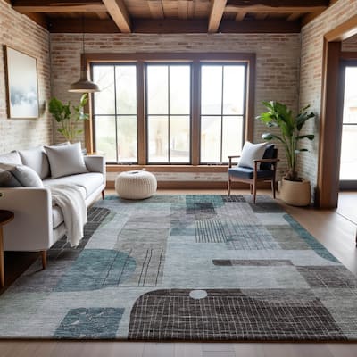 Premium Washable Super Soft Abstract Contemporary Mayfield Rug
