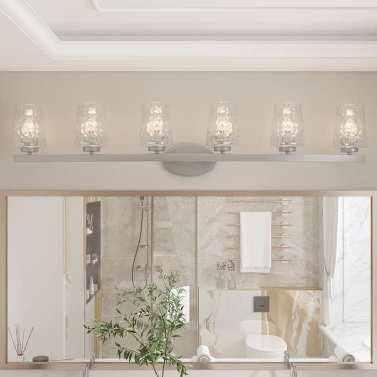Amboise 6-light Modern Bathroom Vanity Light with Art Glass