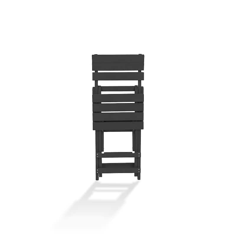 Key West Fully Assembled All-Weather Recycled HDPE Outdoor Folding Bar Stool