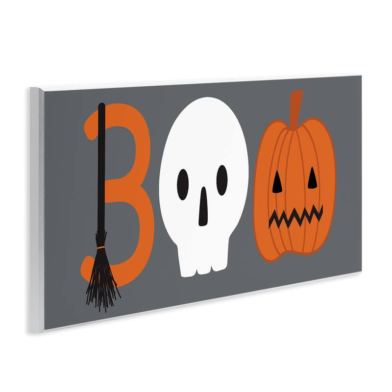 Stupell Boo Halloween Fun Typography Wall Plaque Art Design By Sazerelli Designs