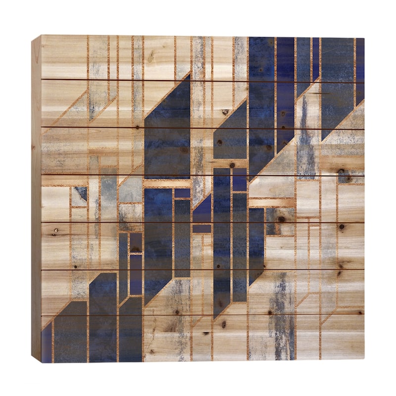 Blue Winter Sky Print On Wood by Elisabeth Fredriksson - Multi-Color - 26x26x1.5