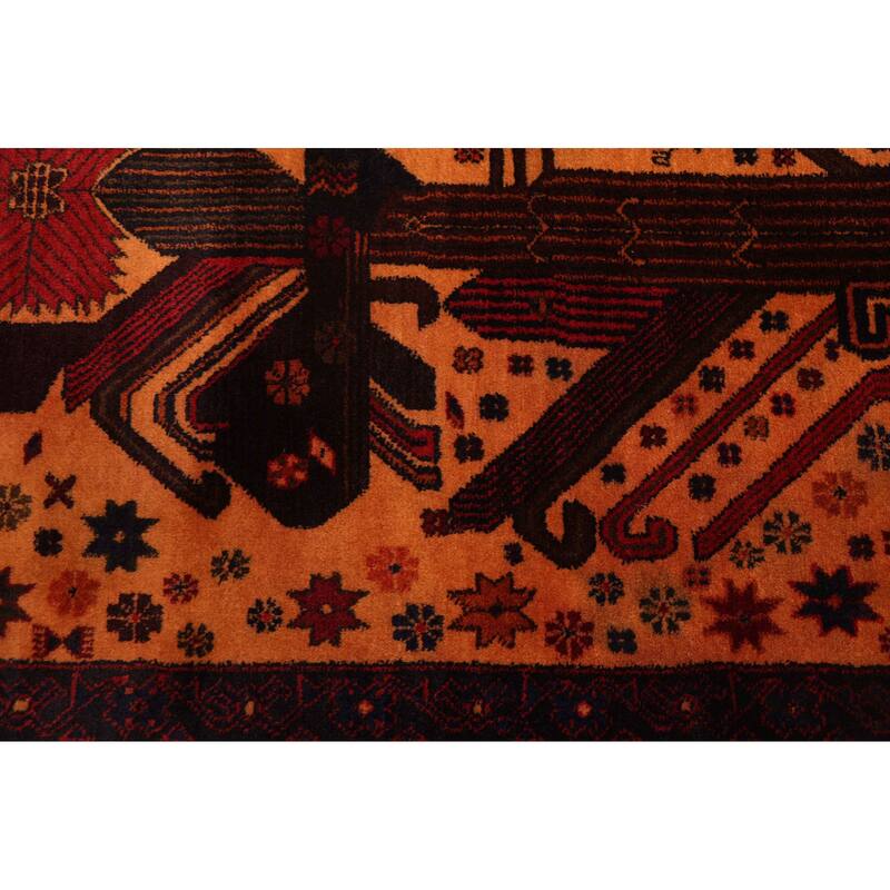 ECARPETGALLERY Hand-knotted Teimani Light Orange Wool Rug - 3'10 x 6'7