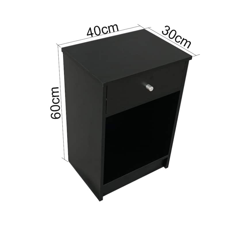 Round Handle NightStand with One Drawer