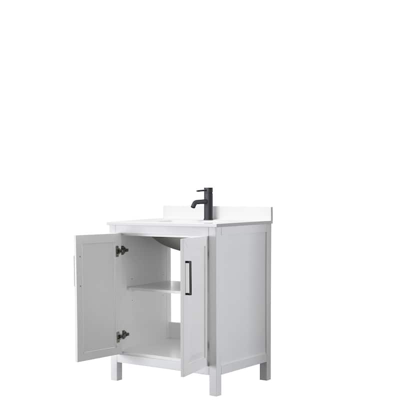 Daria 30 Inch Single Vanity, Cultured Marble Top