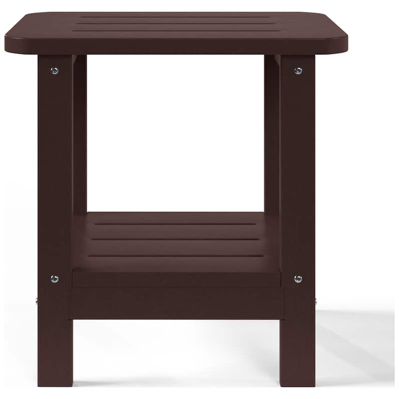 Brighton Outdoor Poly Two Shelf Side Table