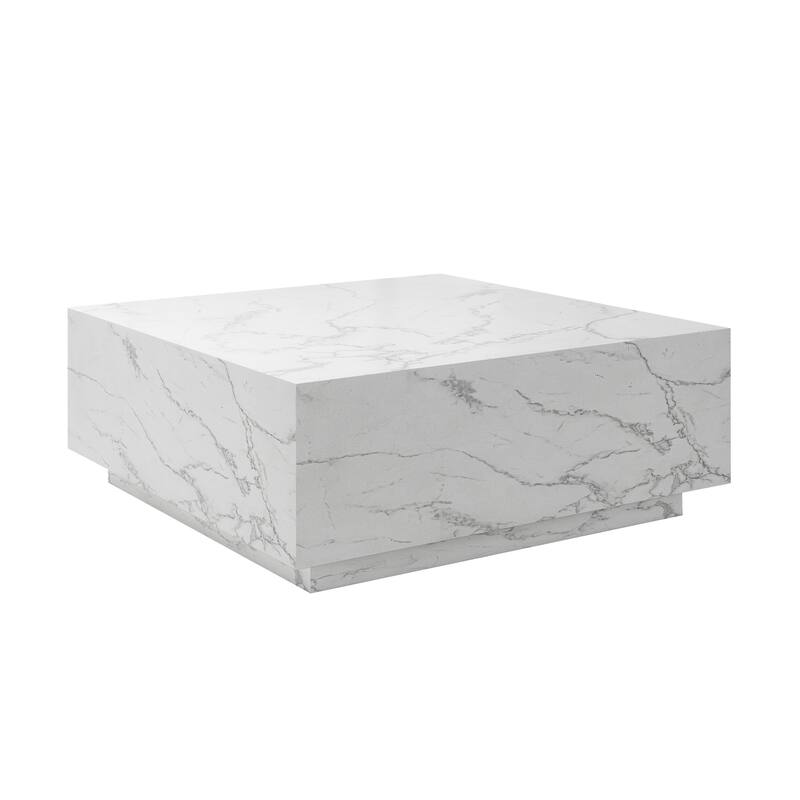 Faux Marble Square Coffee Table