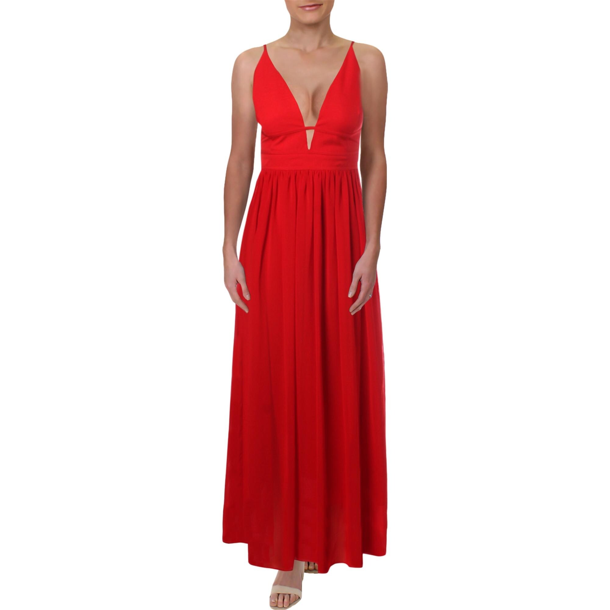 red full length gown