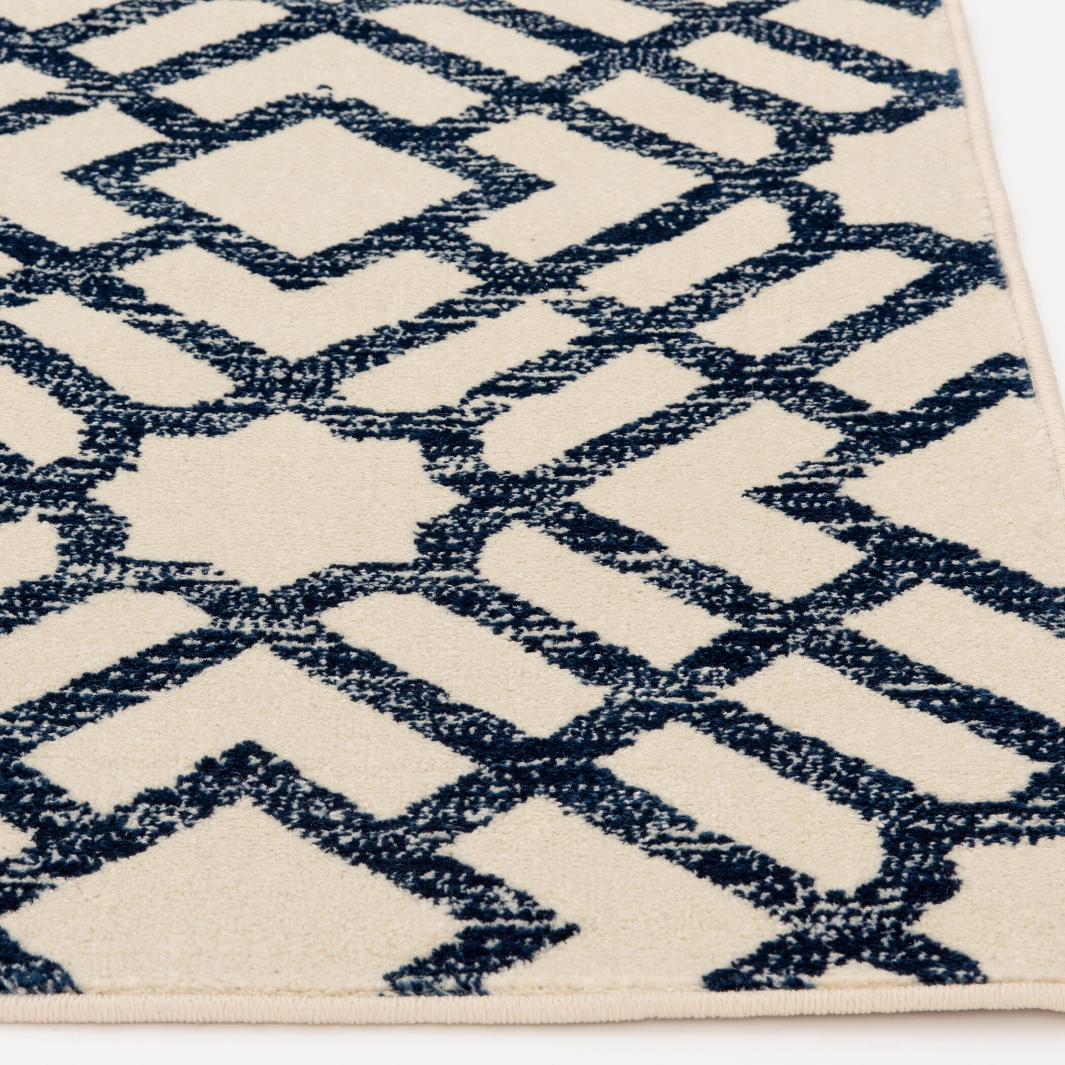 Trisha Yearwood Home Newell Snow Sapphire Indoor Outdoor Area Rug Overstock 31476000