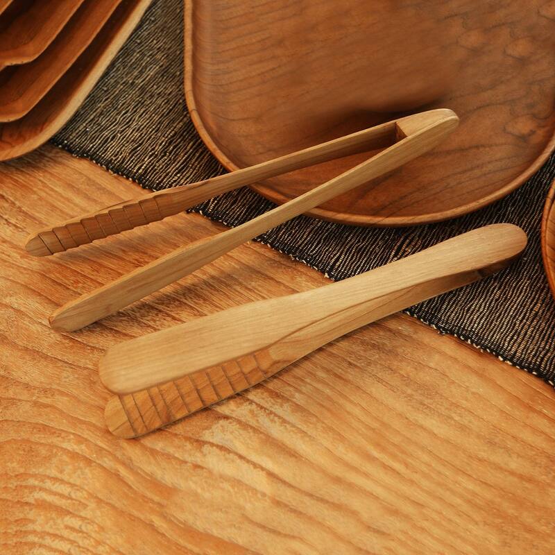 Novica Handmade Pick Me Up Teak Wood Tongs (Pair) - 1.2 D