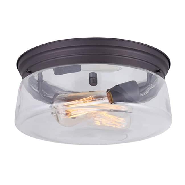 Canarm Albany 2 Light 12" Wide Flush Mount Bowl Ceiling Fixture