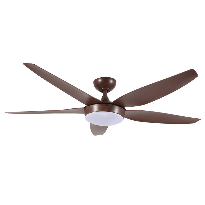 56'' Neutral Red Indoor Ceiling Fan with Light Remote