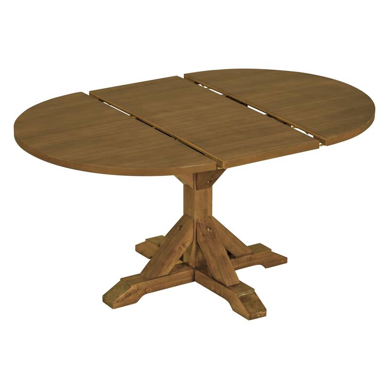 Farmhouse 6-Piece Extendable Dining Table Set with Removable Leaf and Versatile Dining Bench