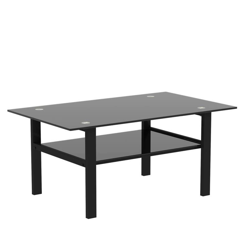 39"Rectangle Glass Coffee Table