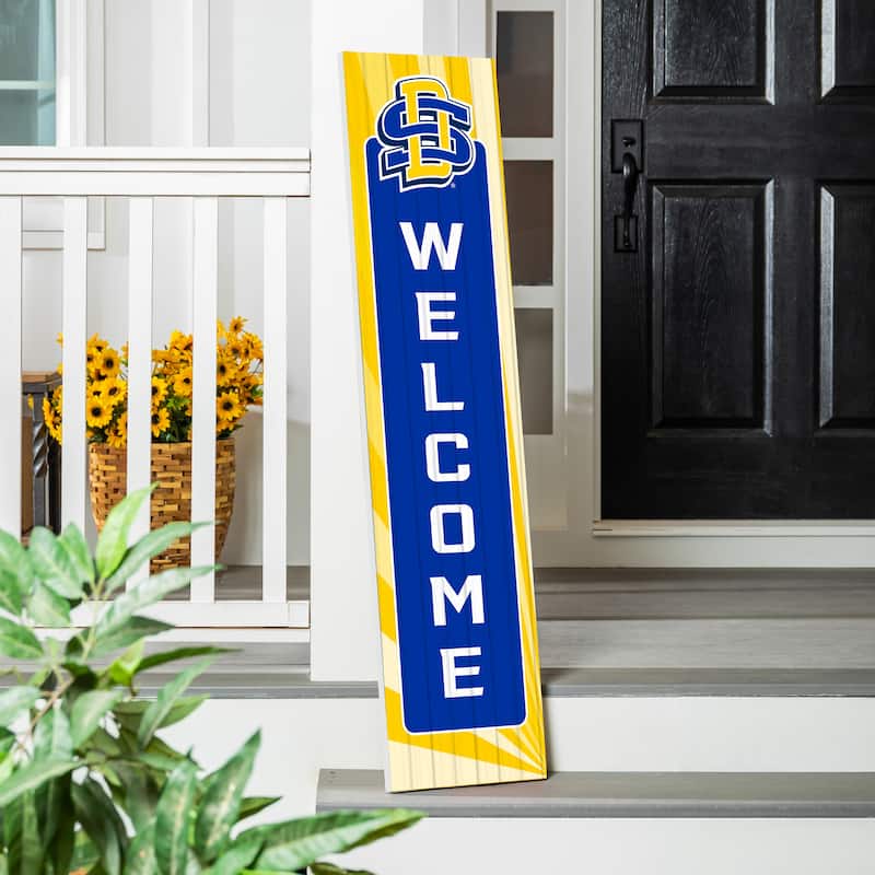 47" Porch Leaner Welcome Wall Sign, South Dakota State University - Blue