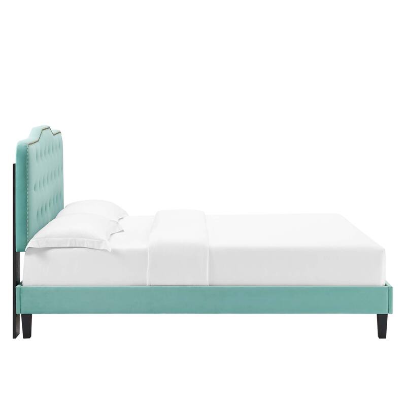 Amber Performance Velvet Twin Platform Bed