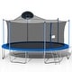 preview thumbnail 1 of 5, 16FT Trampoline with Safety Enclosure Net, Basketball Hoop and Ladder for Kids Family Jumping Outdoor Workout Kids