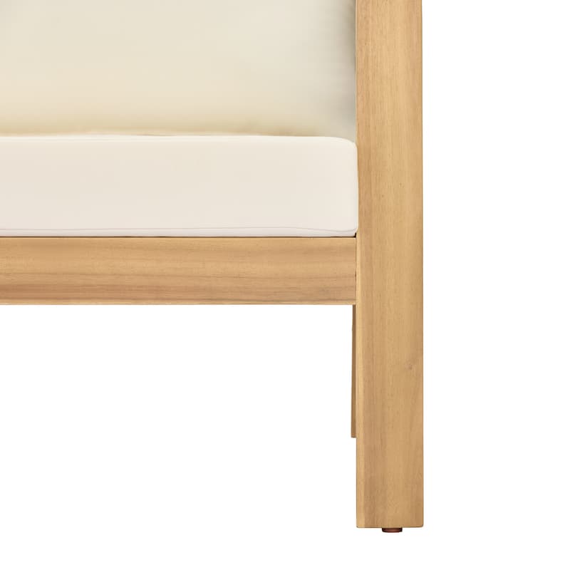 Christopher Knight Home - Classic 76" W Outdoor Solid Wood 3-Seater Sofa with Curved Backrest and Water-Resistant Cushions