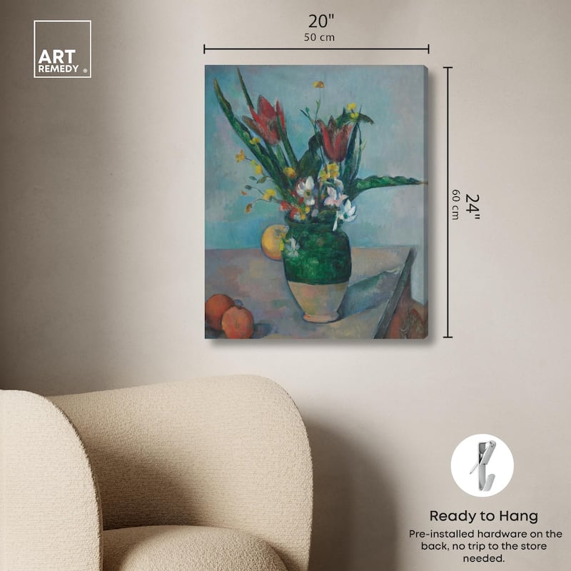 Vase Tulips Canvas by Art Remedy, Gallery Wrapped