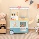 preview thumbnail 1 of 7, Kids Wooden Ice Cream Truck Play Set with Vending Machine - 30" x 12" x 34.5" Kitchens