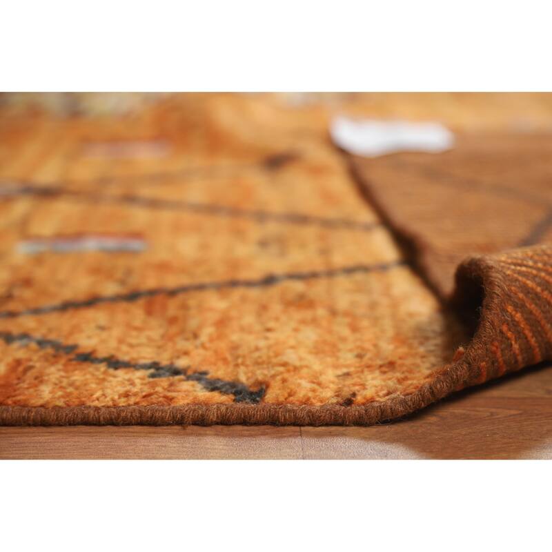 All-Over Trellis Moroccan Oriental Large Rug Handmade Wool Carpet - 10'1" x 14'1"