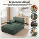 preview thumbnail 132 of 174, 41" W Plush Corduroy Chaise Lounge with Pillows
