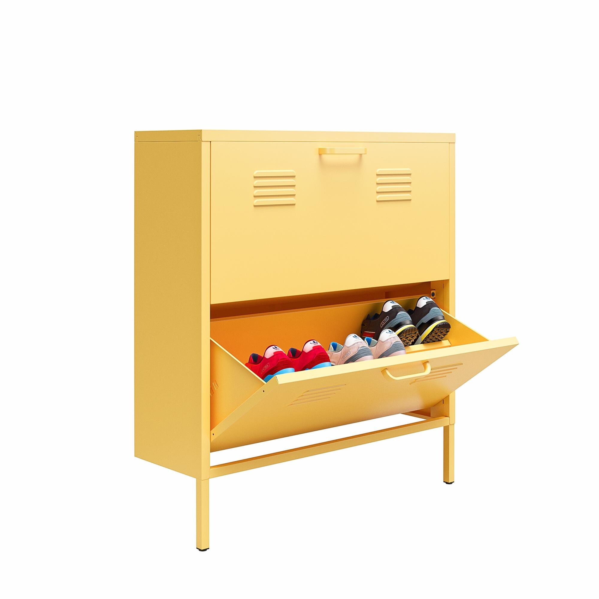 Metal shoe cabinet on sale with doors