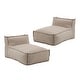 preview thumbnail 5 of 10, Roomfitters Ramona Outdoor Bean Bag Lounge Chair with Water Resistant Fabric, Beige