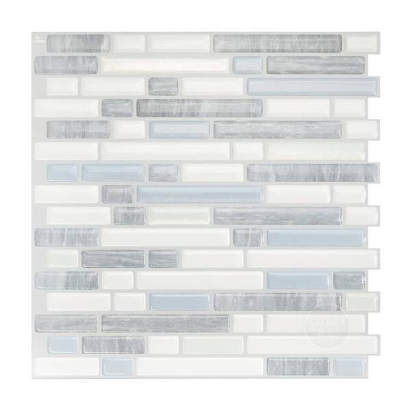 Smart Tiles 10.06 in x 10 in Peel and Stick Self-Adhesive Mosaic Backsplash Wall Tile - Bellagio Costa (4-Pack) Smart Tiles 10.06 in x 10 in Peel and Stick Self-Adhesive Mosaic Backsplash Wall Tile - Bellagio Costa (4-Pack)