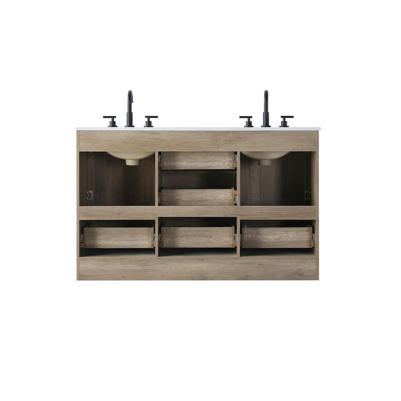 Elegant Lighting VF2854D Soma 54" Free Standing Double Basin Vanity