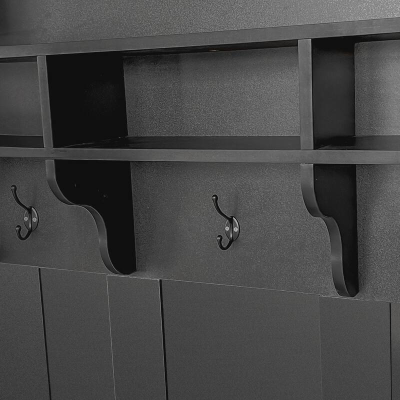 47.2'' Wide Hall Tree with Bench and Shoe Storage