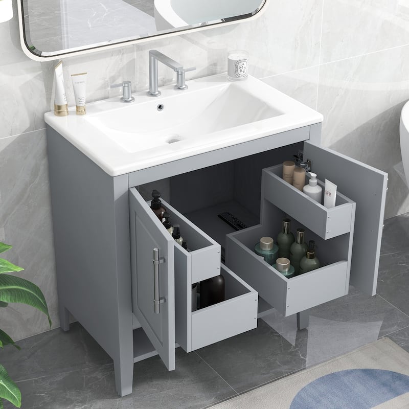 Bathroom Cabinet with Sink,Doors and Drawers