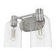 preview thumbnail 3 of 18, Hunter Lochemeade 2-Light Vanity Wall Light, Damp-Rated - Bathroom, Laundry - Modern Farmhouse, Contemporary, Industrial