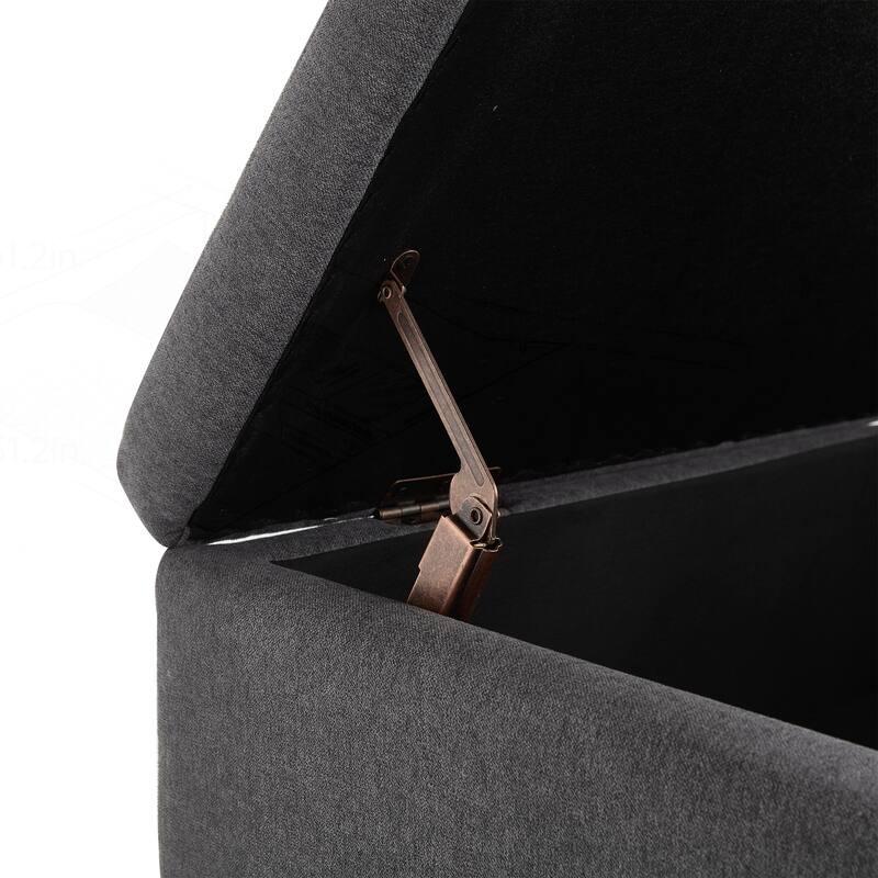 Versatile Mid-century Modern Storage Ottoman for Various Rooms and Purposes